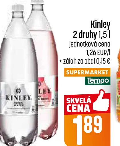 Kinley nealkoholický nápoj rôzne druhy