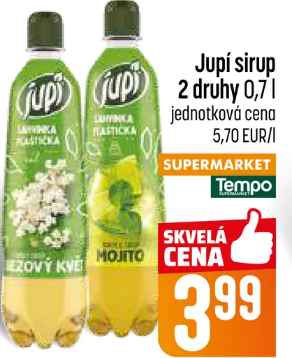Jupí sirup rôzne druhy