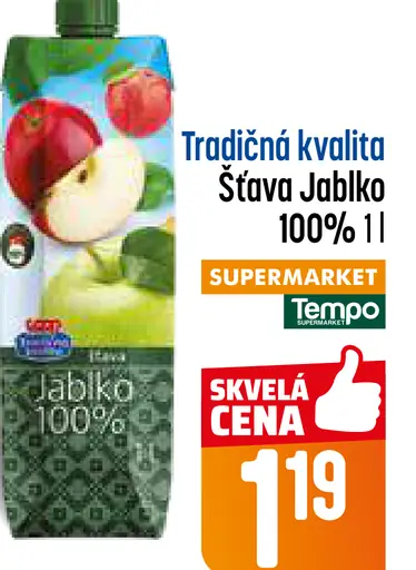 Tradičná kvalita Šťava Jablko 100%