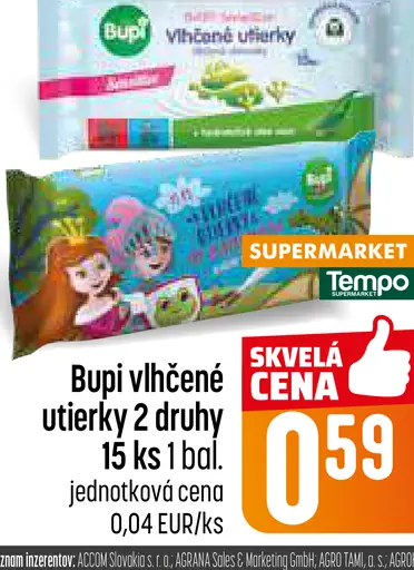 Bupi vlhčené utierky