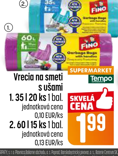 Fino voňavé vrecká na odpad s ušami