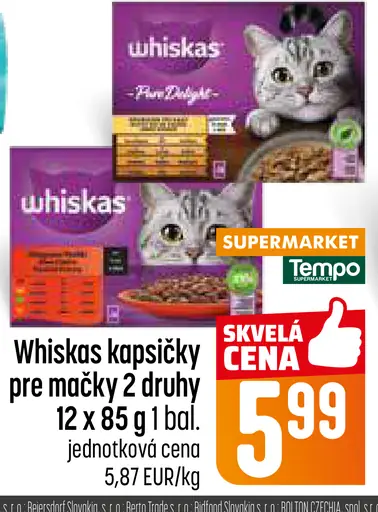 Whiskas Kapsičky pre mačky