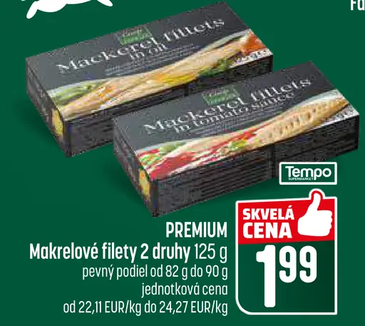 Makrelové filety PREMIUM