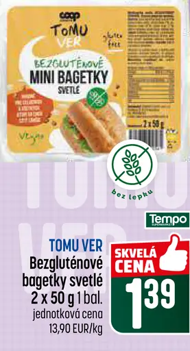 Tempo Tému ver Bezgluténové mini bagetky svetlé