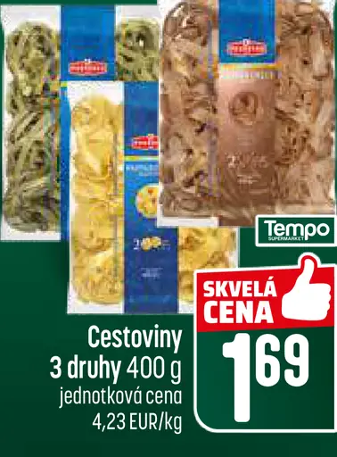 Cestoviny 3 druhy