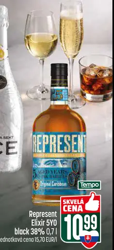 Represent Elixir 570 black 38% rum