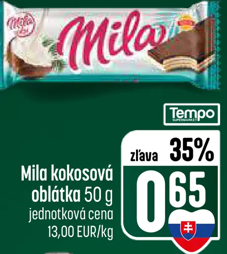 Mila kokosová oblátka