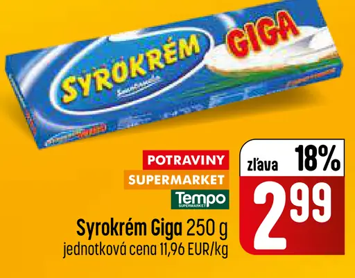 Sýrokrem Giga tavený syr
