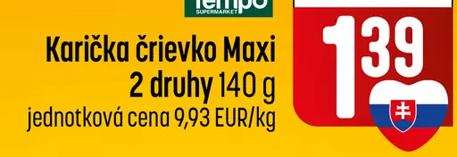 Karička Maxi tavený syr 2 druhy