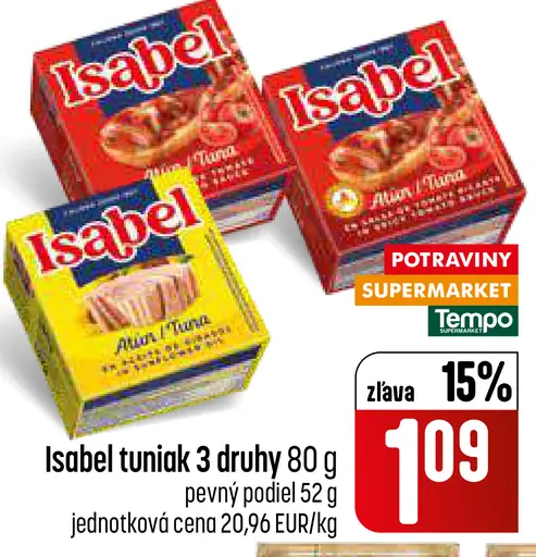 Isabel tuniak v konzerve