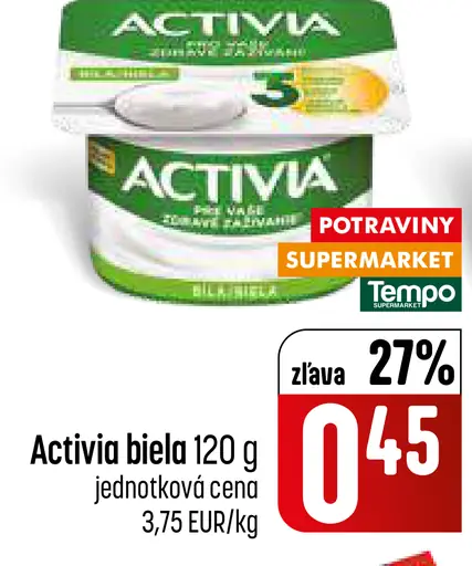 Activia jogurt biely