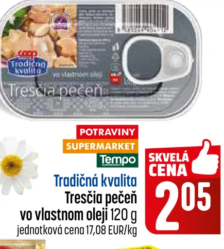 Coop Tradičná kvalita Tresčia pečeň vo vlastnom oleji