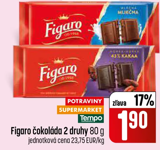 Figaro čokoláda 2 druhy