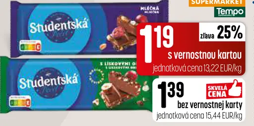 Študentská pečať čokoláda