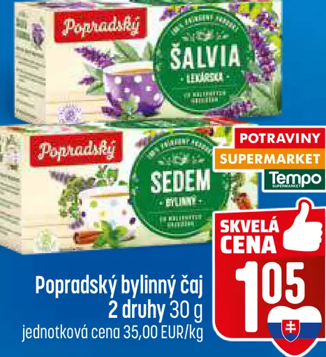 Popradský Bylinný čaj sedem bylinný