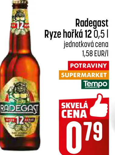 Radegast Ryze hořká 12 pivo plechovka