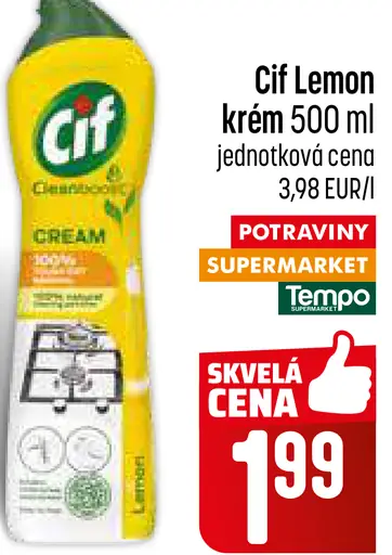 Cif Lemon krém čistiaci prostriedok