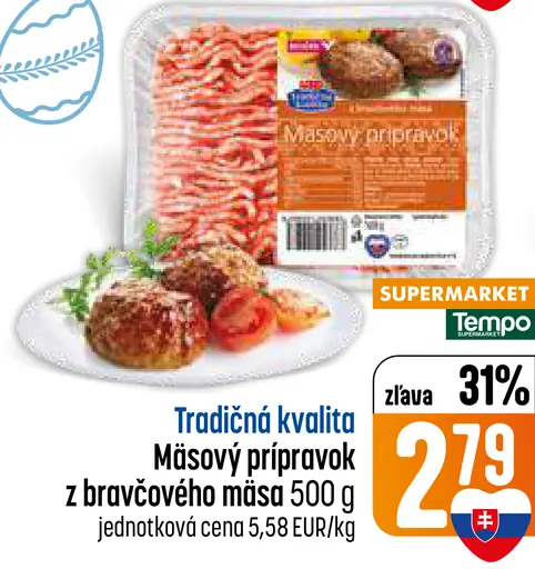 Tradičná kvalita Mäsový pripravok z bravčového mäsa