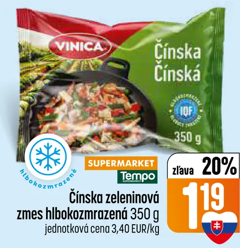 Čínska zeleninová zmes hlboko zmrazená