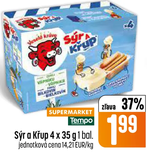 Sýr a Krup smotanový syr tyčinky