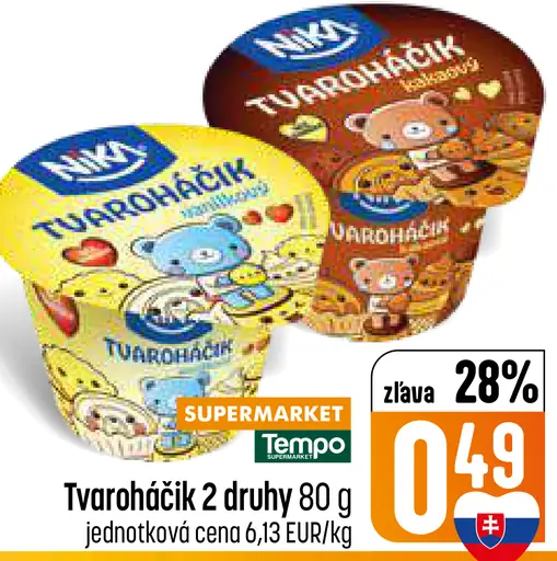 Mňam Tvaroháčik tvarohový dezert