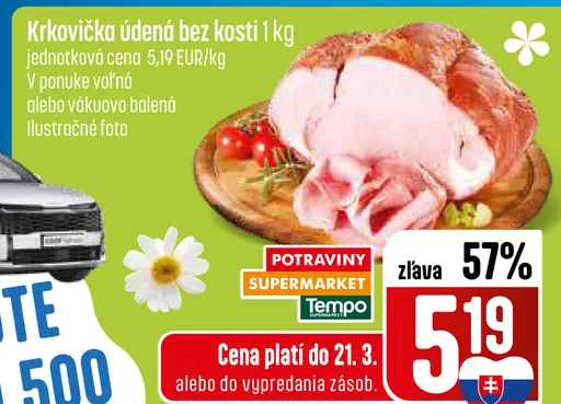 Krkovička údená bez kosti