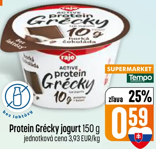 Rajo Active Protein Grécky typ jogurtu horká čokoláda