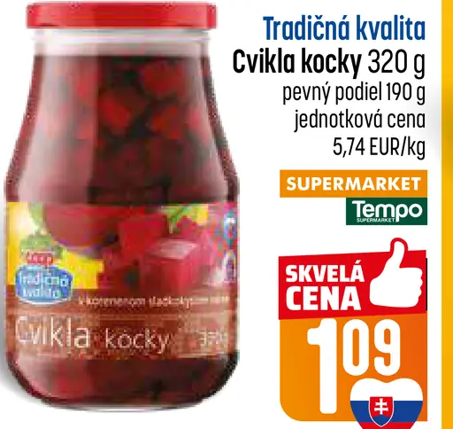 Tradičná kvalita Cvikla kocky