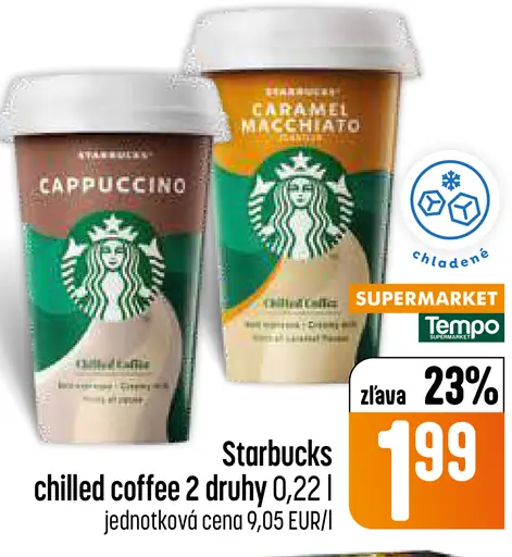 Starbucks chilled coffee cappuccino alebo caramel macchiato