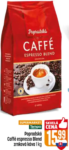 Popradská Caffé Espresso Blend zrnková káva