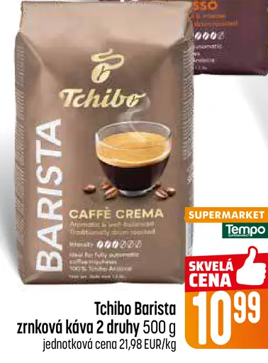 Tchibo Barista Caffè Crema pražená zrnková káva