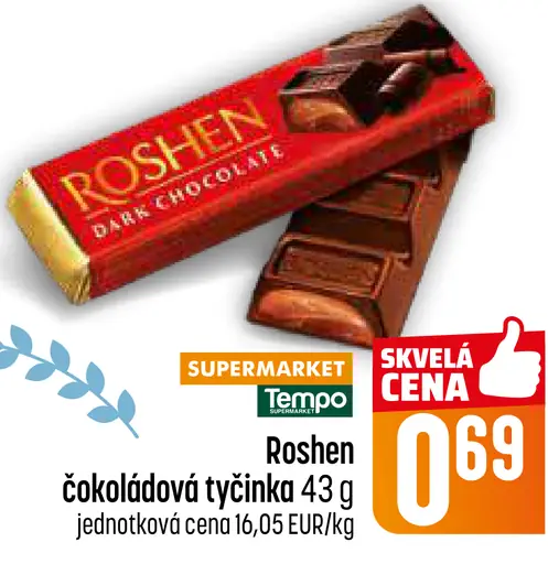 Roshen čokoládová tyčinka