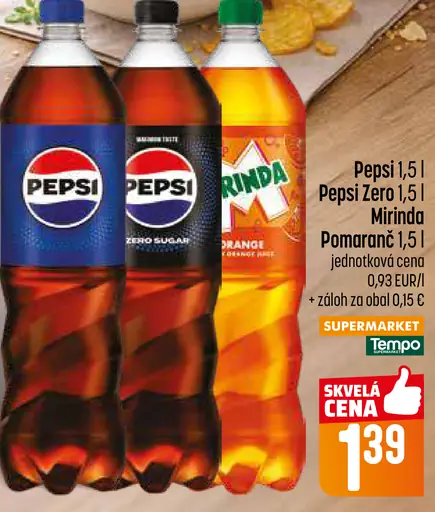 Pepsi, Pepsi Zero, Mirinda Pomaranč rôzne druhy