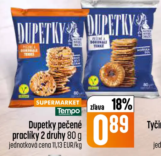 Dupetky pečené praclíky 2 druhy