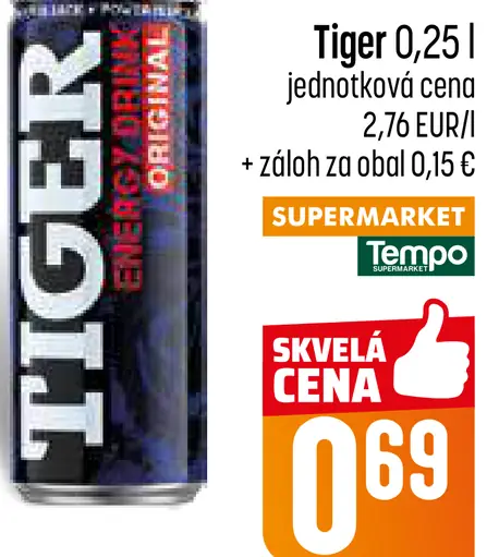 Tiger Energy Original energetický nápoj