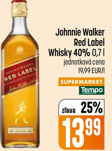 Johnnie Walker Red Label Whisky 40%