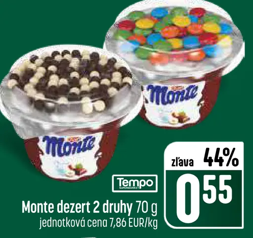 Monte dezert 2 druhy