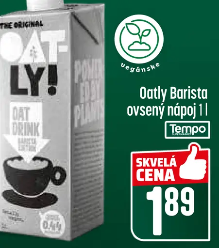 Oatly Barista Edition ovsený nápoj