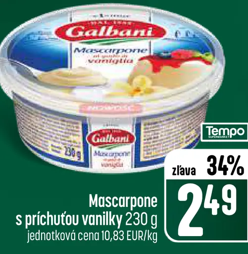 Galbani Mascarpone vanilková príchuť
