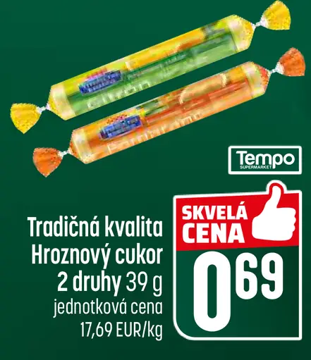 Tradičná kvalita hroznový cukor tyčinka