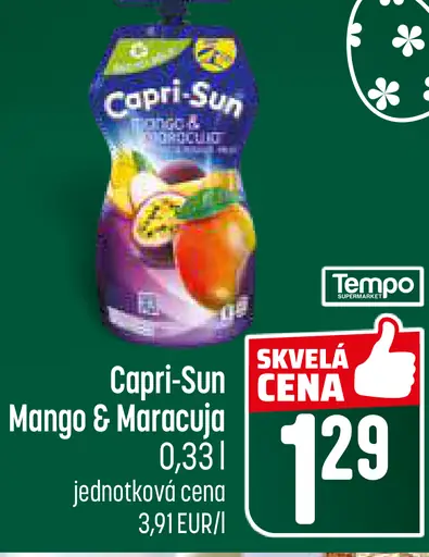 Capri-Sun Mango & Maracuja nápoj v kapsičke