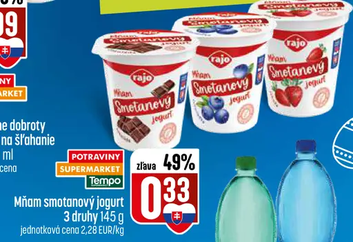 Rajo Mňam smotanový jogurt rôzne druhy