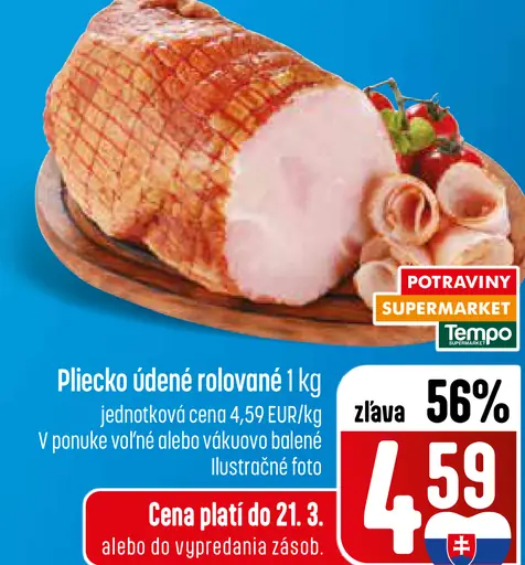 Pliecko údené rolované