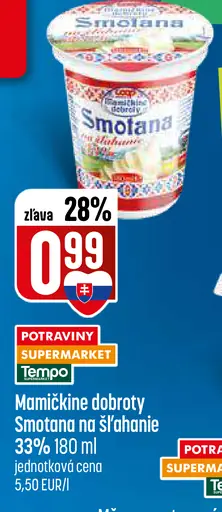 Mamičkine dobroty smotana na šľahanie 33%