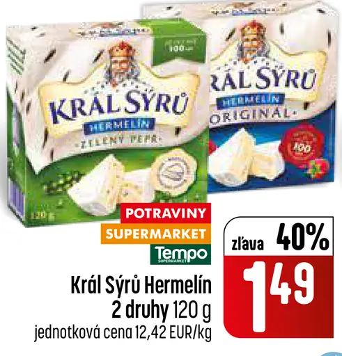 Kráľ Sýrů Hermelín syr