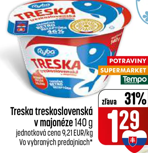 Treska tresskoslovenská v majonéze