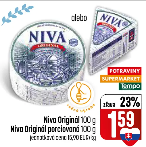 Niva Originál porciovaný syr