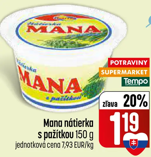 Mana nátierka s pažítkou