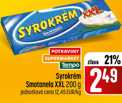 Syrokrém Smotanela XXL tavený syr