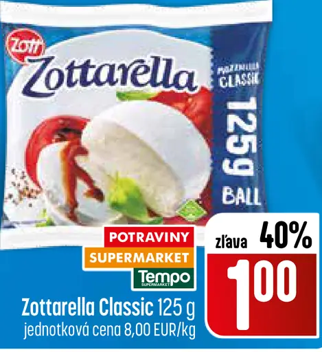 Zottarella Classic mozzarella syr